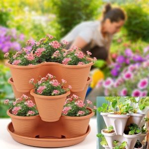 Højdejusterbare blomsterpotter (3 stk) | PLANTUP