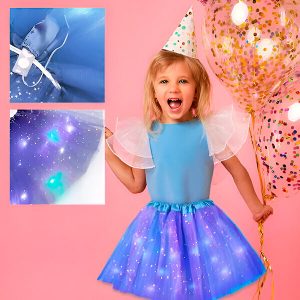 Skinnende LED-nederdel PRINCESS