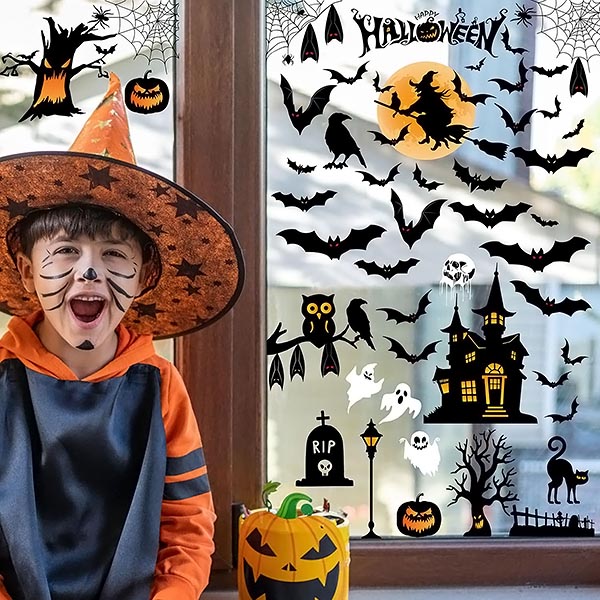 Halloween klistermærker sæt